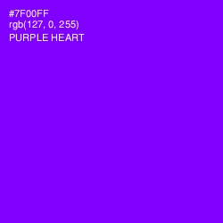 #7F00FF - Purple Heart Color Image